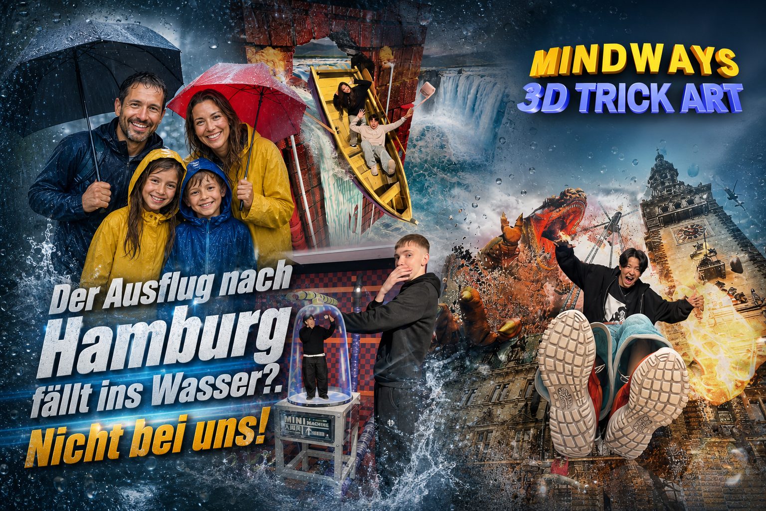 Der Ausflug nach Hamburg fällt ins Wasser?. Nicht bei uns!
