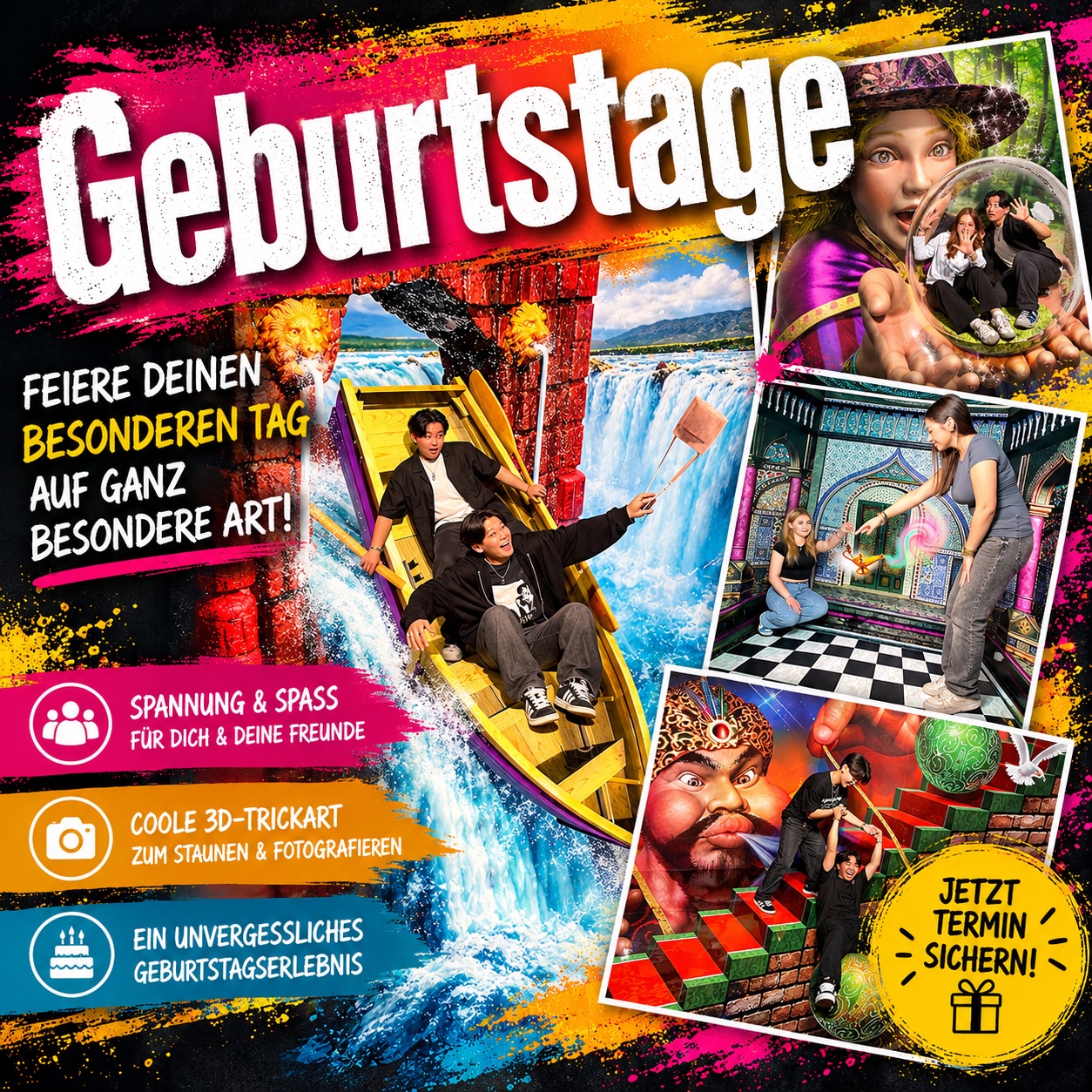 Kindergeburtstag & Geburtstagsfeier im 3D TrickArt Museum